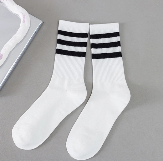 White 3 Stripe Sport Socks