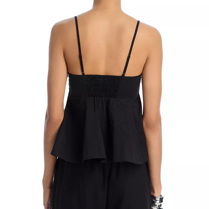 Steve Madden Black Peplum Delta Top