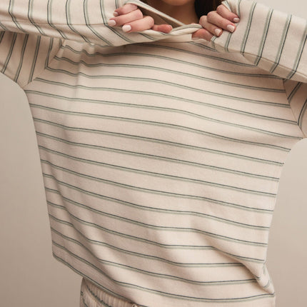 Hunter Green Laid Back Stripe Top