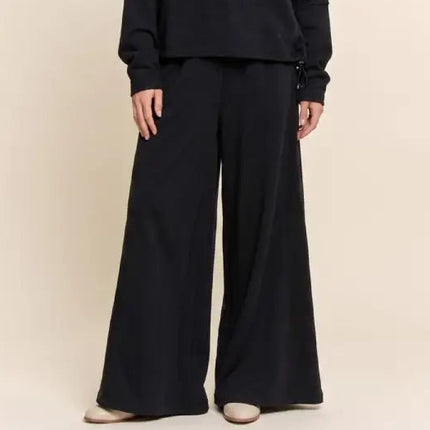Black Mixed Media Lounge Pant