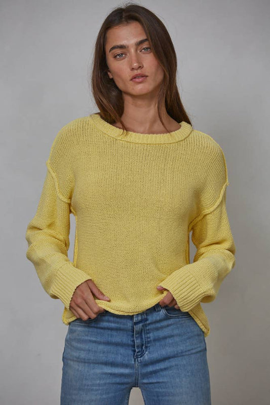 By Together Creamy Yellow Hailee Sweater