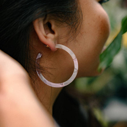 Lilac Quartz Cameron Hoops