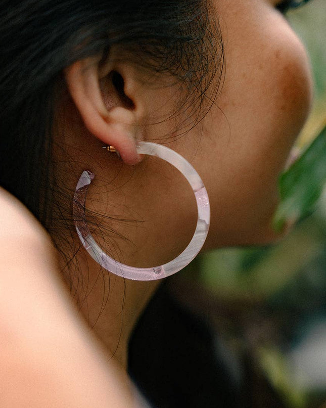 Lilac Quartz Cameron Hoops