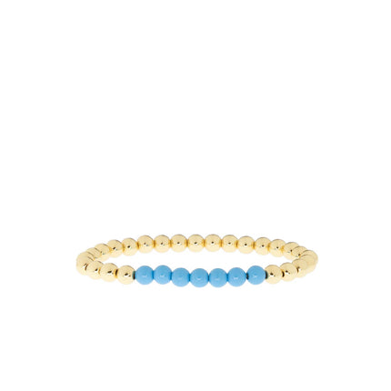Turquoise Enamel Beaded Ball Bracelet