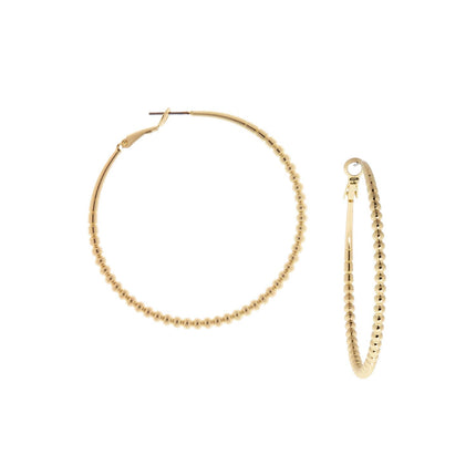 Gold Large Metal Ball Hoop