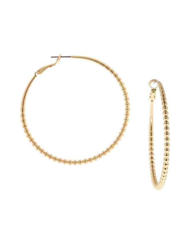 Gold Large Metal Ball Hoop - Shop Simply Apparel