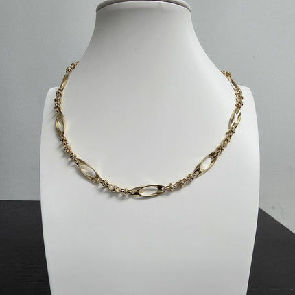 Unique Oval Gold Chain Necklace
