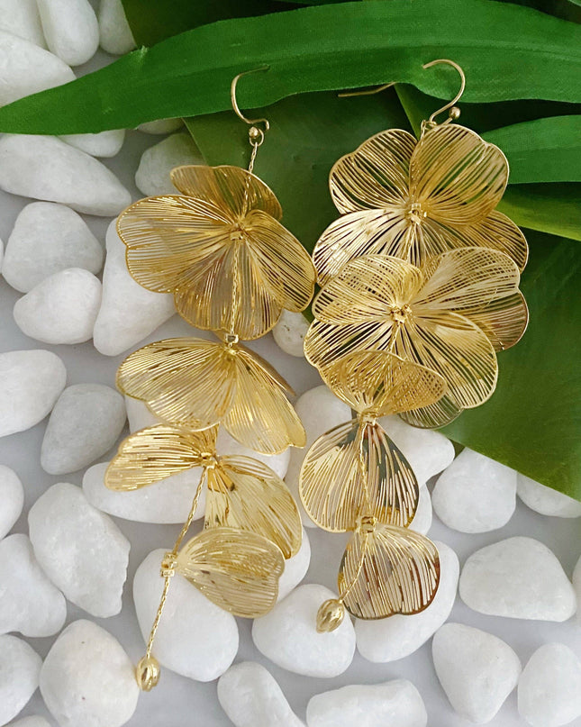 Filigree Flower Drop Earrings