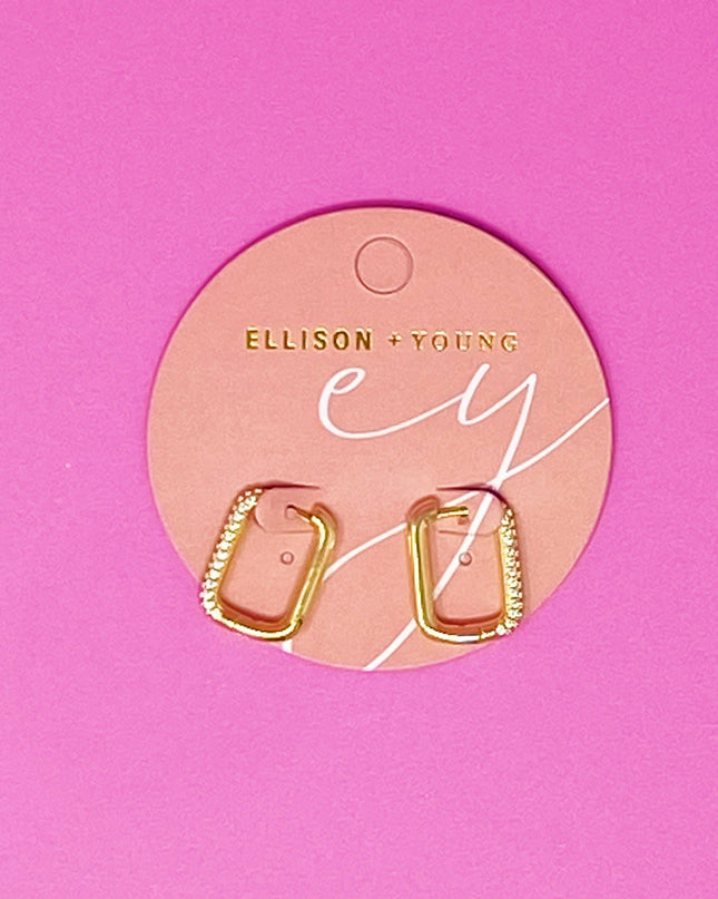 Rectangle Reversible Hoop Earrings