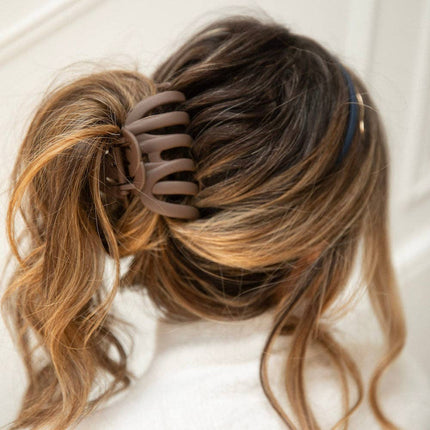 Brown Extra Large Matte Claw Clip