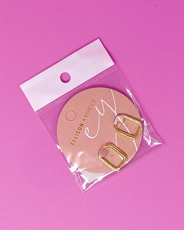 Rectangle Reversible Hoop Earrings