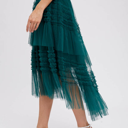 Forest Hi-Lo Tulle Midi Skirt - Shop Simply Apparel