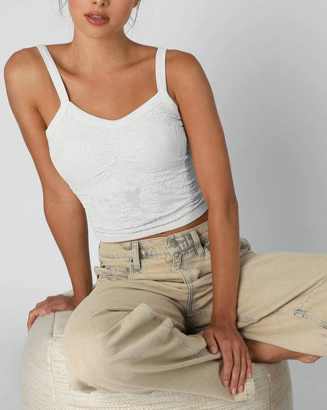 NIKIBIKI White Lace V Neck Top - Shop Simply Apparel
