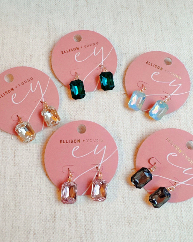 Shadow Grey Jewel Earrings