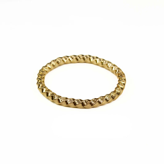 Gold Loose Twist Slinky Stretch Bracelet