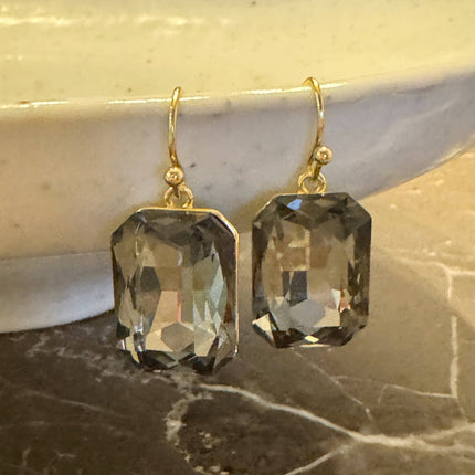 Shadow Grey Jewel Earrings - Shop Simply Apparel