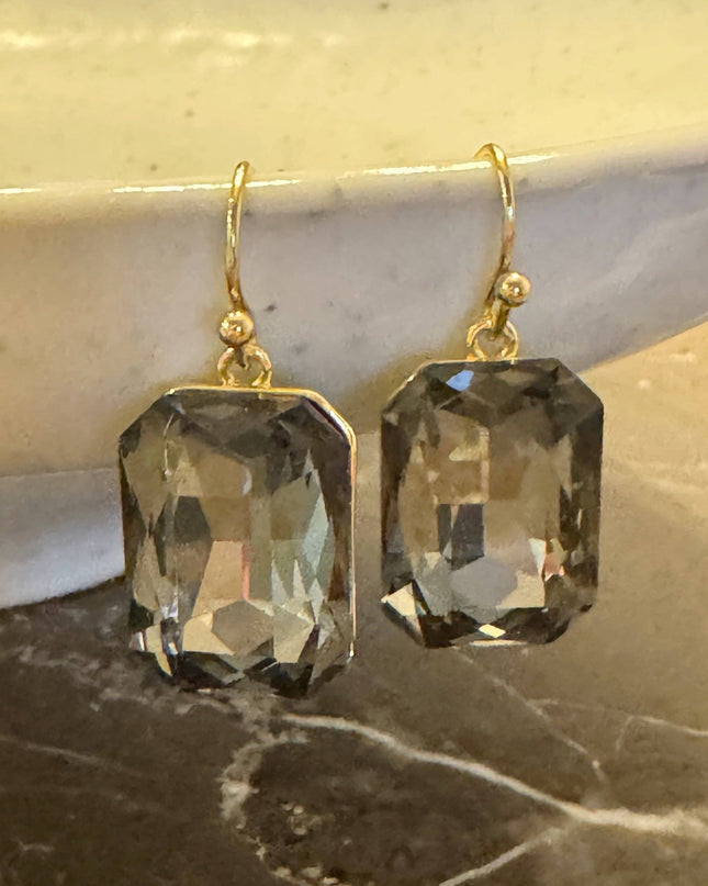 Shadow Grey Jewel Earrings