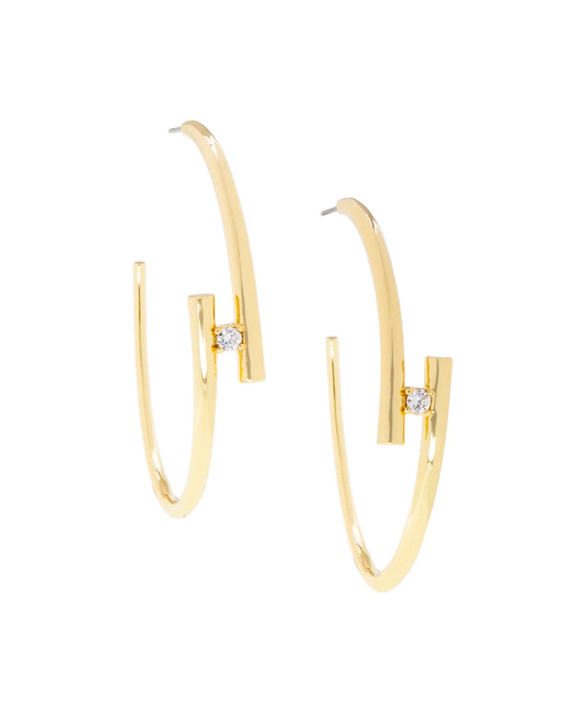 Gold Large Overlap Hoop - Shop Simply Apparel