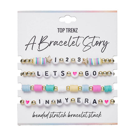 Taylor Swift Let's Go (In My Era) Beaded Stretch Bracelets Set