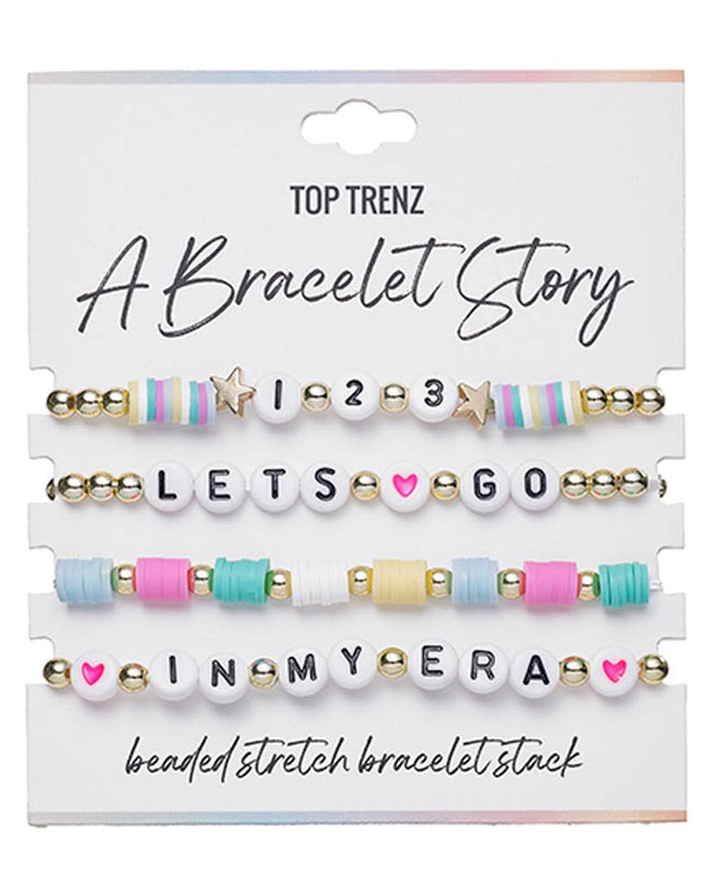 Taylor Swift Let's Go (In My Era) Beaded Stretch Bracelets Set