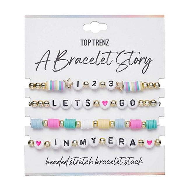 Taylor Swift Let's Go (In My Era) Beaded Stretch Bracelets Set