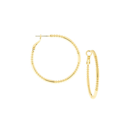 Gold Dotted Hoop Earring
