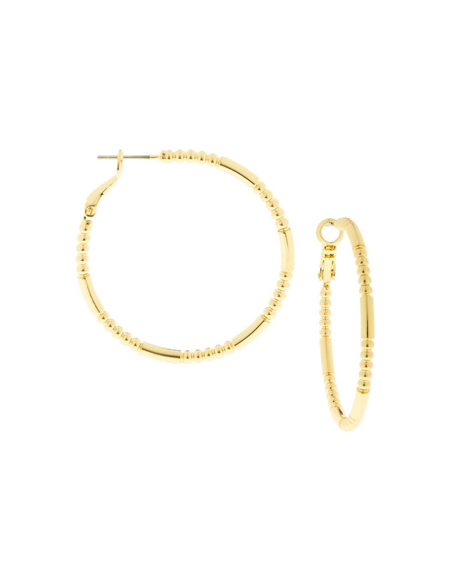 Gold Dotted Hoop Earring