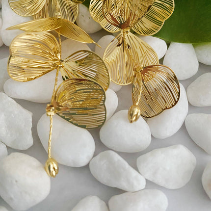 Filigree Flower Drop Earrings - Shop Simply Apparel