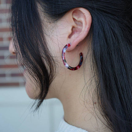 Burgundy Camy Hoops