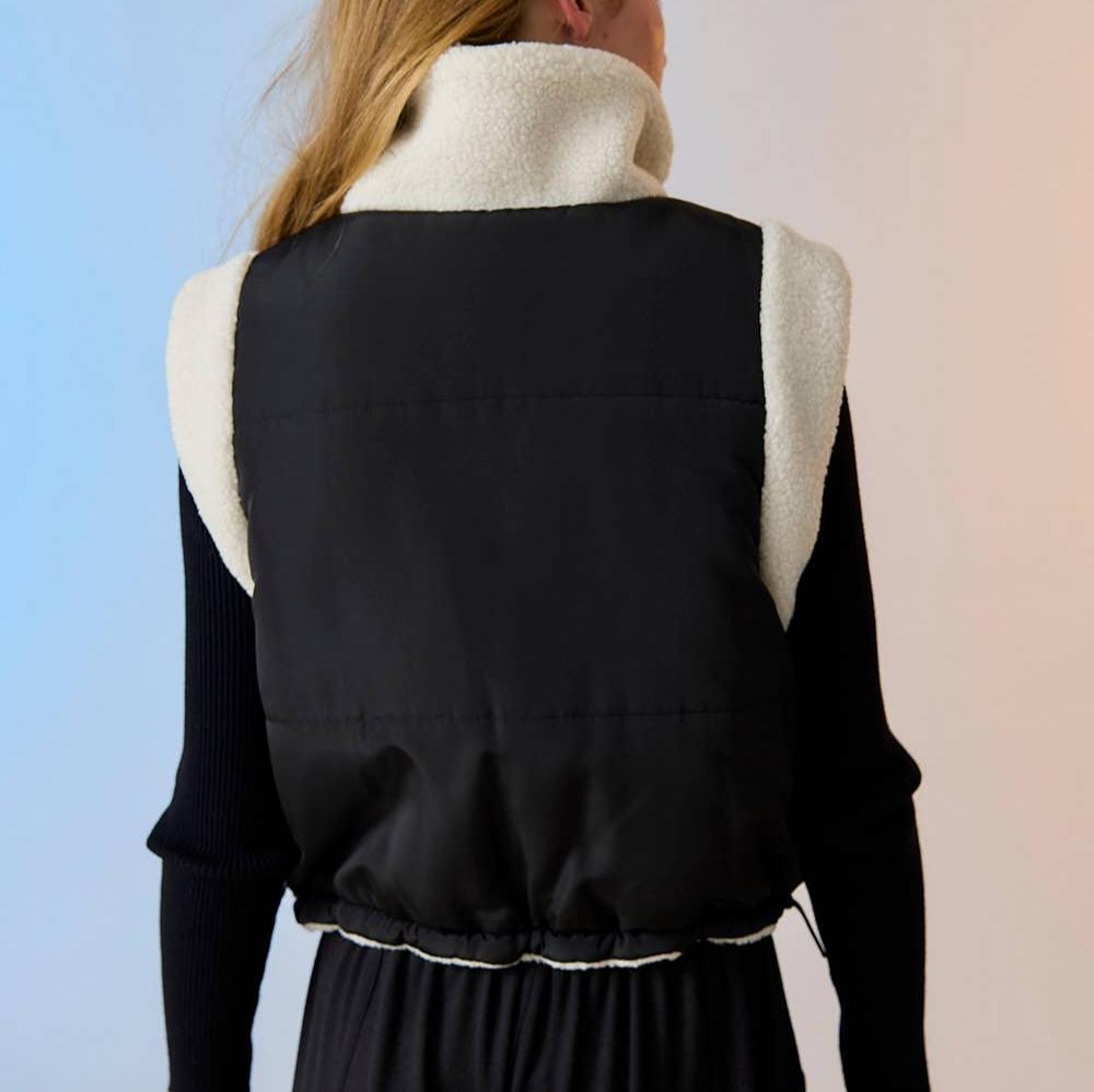 Black/Cream Reversible Vest