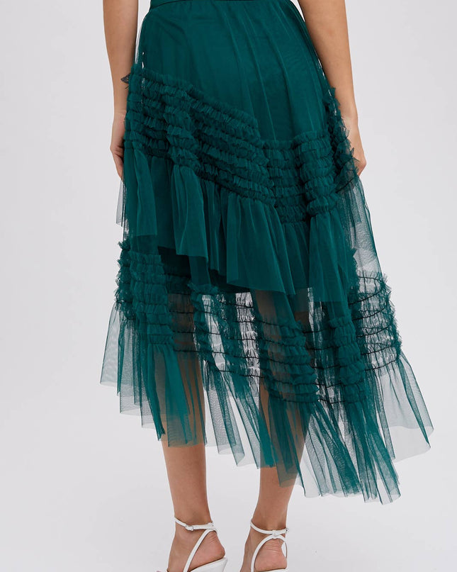 Forest Hi-Lo Tulle Midi Skirt - Shop Simply Apparel