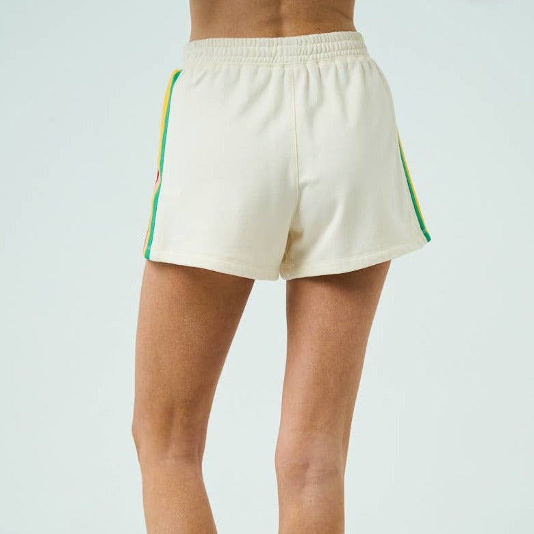 Ivory Colorful Striped Summer Shorts