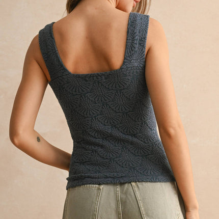 Navy Textured Knit Top - Shop Simply Apparel