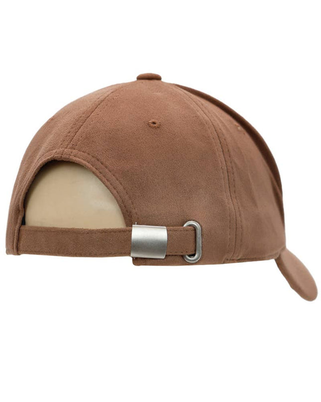 Light Brown Premium Faux Suede Baseball Cap - Shop Simply Apparel