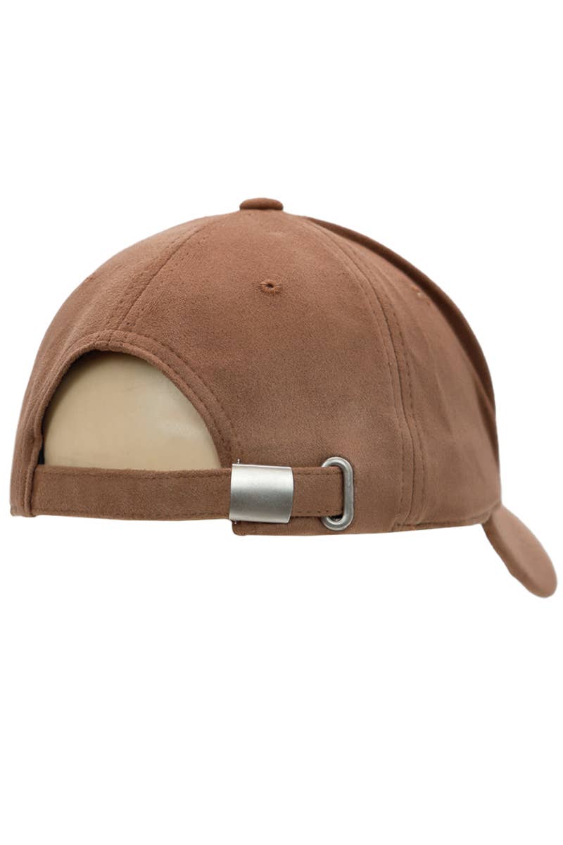 Light Brown Premium Faux Suede Baseball Cap