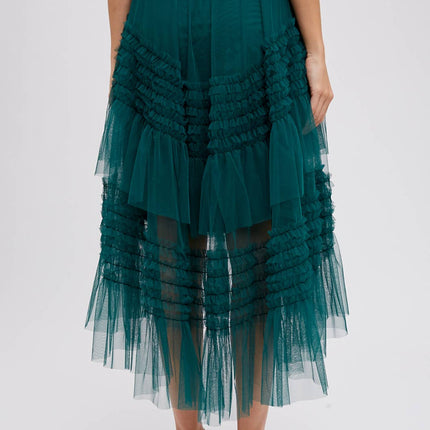 Forest Hi-Lo Tulle Midi Skirt - Shop Simply Apparel