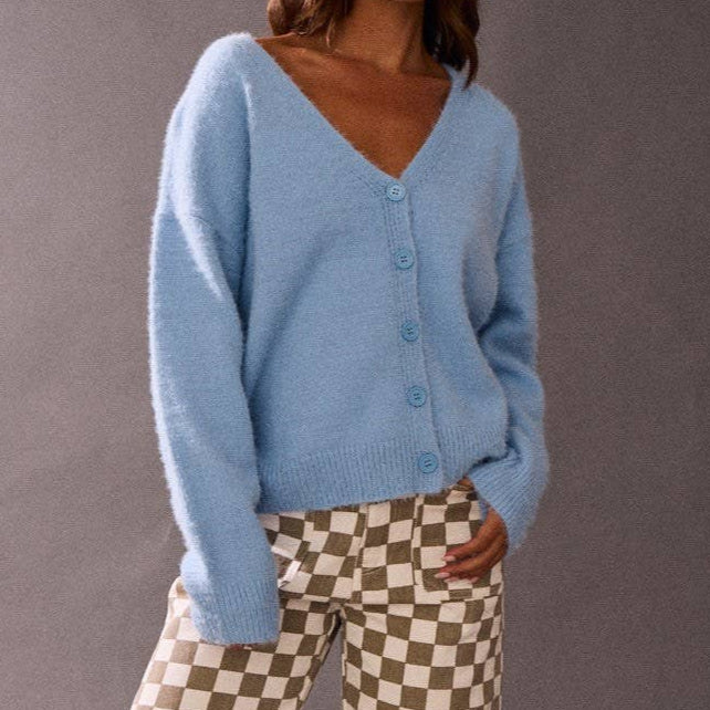 Light Yellow Soft Brushed Cardigan - Shop Simply Apparel