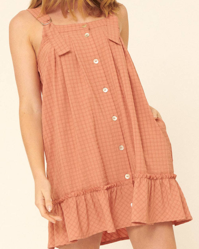 Ash Rose Square Neck Button Front Dress - Shop Simply Apparel