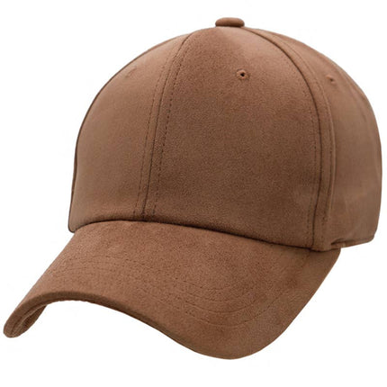 Light Brown Premium Faux Suede Baseball Cap - Shop Simply Apparel
