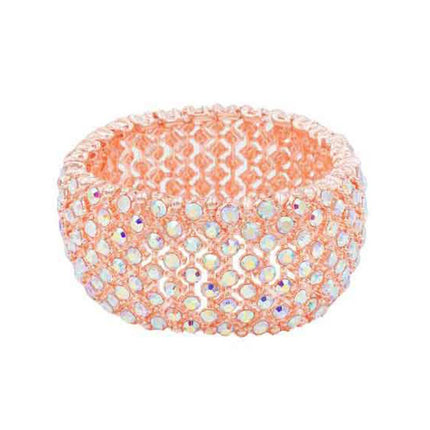 Rose Gold Stretch Crystal Bracelet - Shop Simply Apparel
