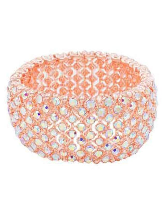 Rose Gold Stretch Crystal Bracelet