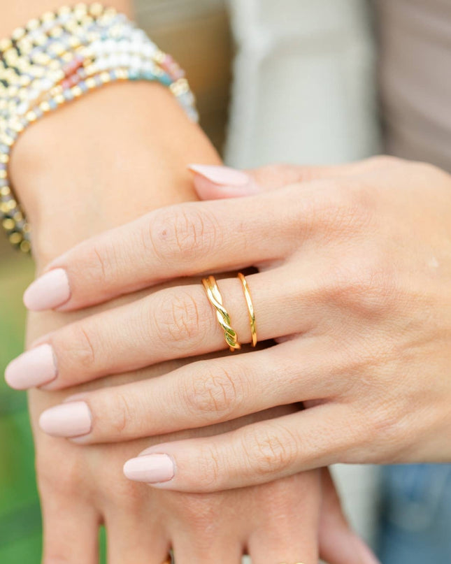 Silver Delicate Adjustable Twist Ring - Shop Simply Apparel