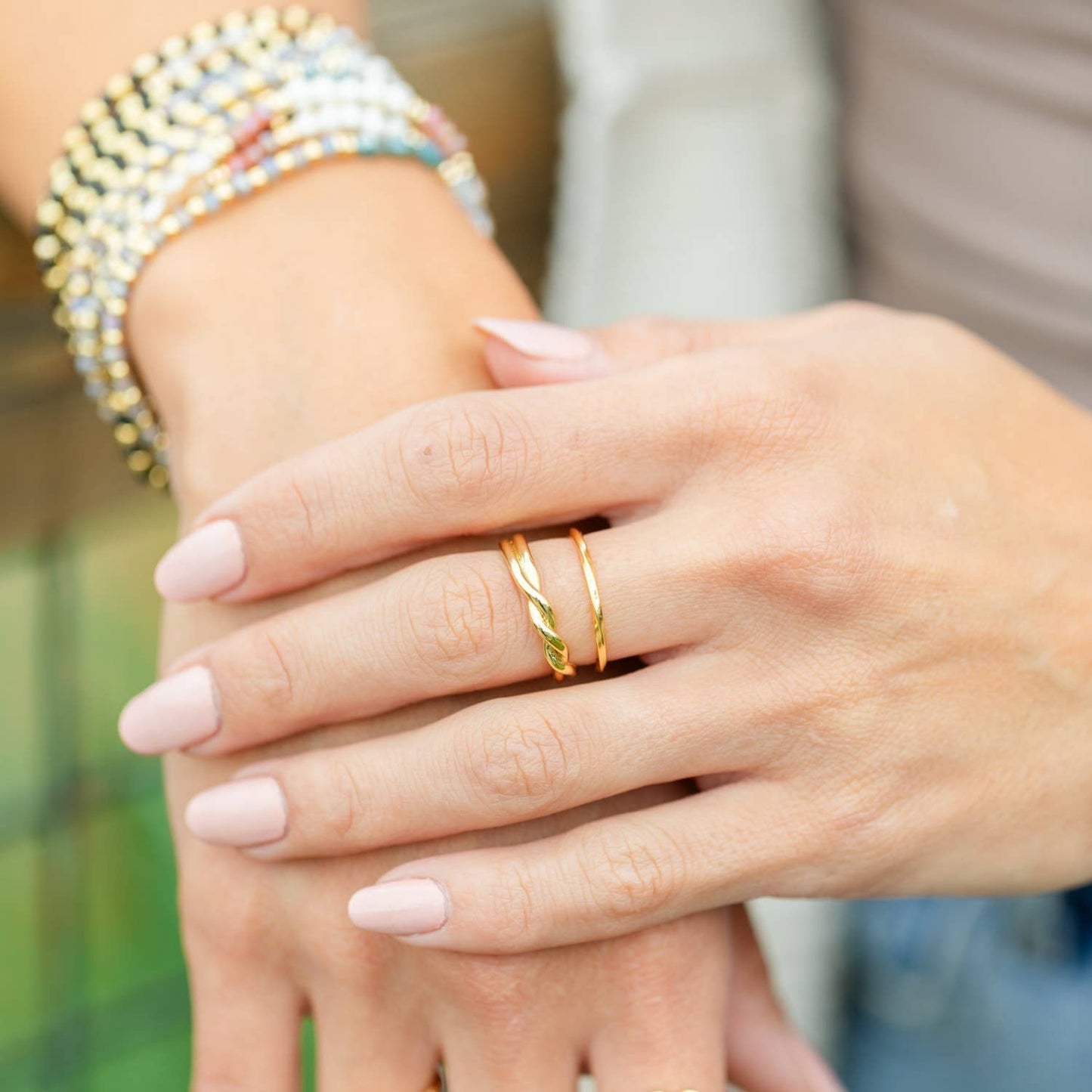 Silver Delicate Adjustable Twist Ring