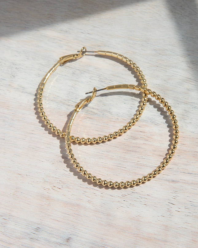 Gold Large Metal Ball Hoop - Shop Simply Apparel