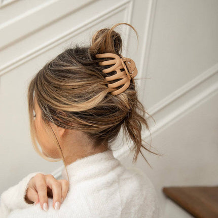 Light Brown Extra Large Matte Claw Clip