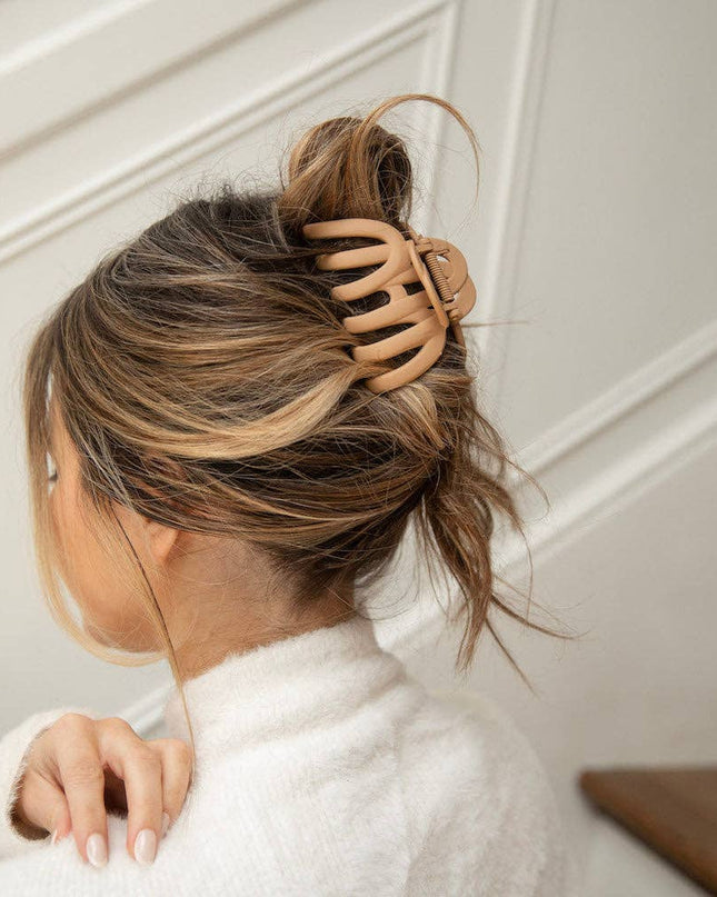 Light Brown Extra Large Matte Claw Clip