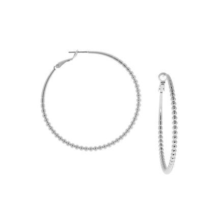 Silver Large Metal Ball Hoop