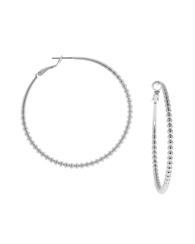 Silver Large Metal Ball Hoop - Shop Simply Apparel