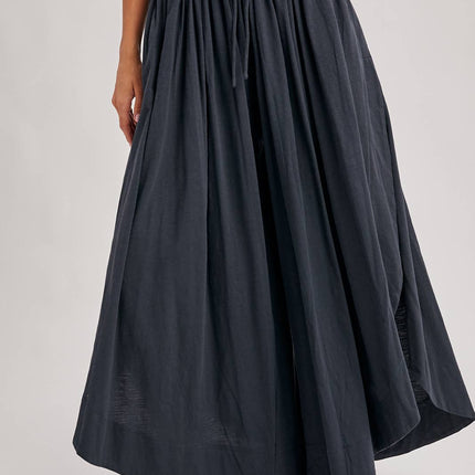Ash Grey Side Slit Wide Leg Pants