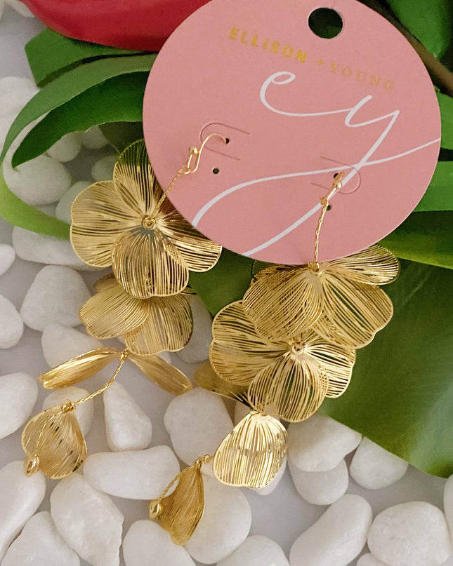 Filigree Flower Drop Earrings